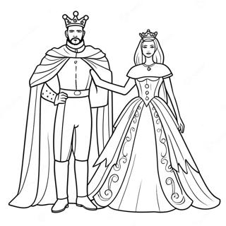 Elegant King And Queen Coloring Page 70693-56653