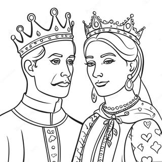 Elegant King And Queen Coloring Page 70693-56655