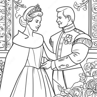 Majestic Royal Couple Coloring Page 70694-56659