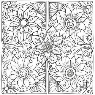 William Morris Floral Pattern Coloring Page 70713-56673