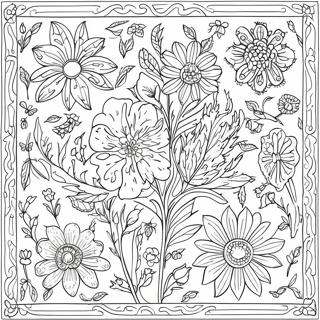 William Morris Floral Pattern Coloring Page 70713-56674