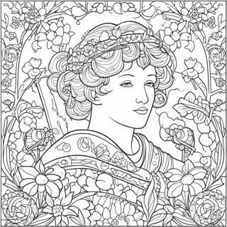 William Morris Art Nouveau Coloring Page 70714-56671