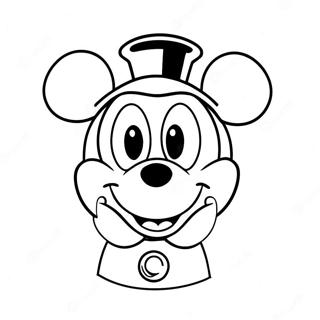 Smiling Mickey Mouse Face Coloring Page 70724-56682