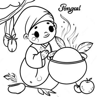 Pongal Festival Celebration Coloring Page 70803-56740