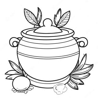 Colorful Pongal Pot Coloring Page 70804-56745