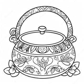 Colorful Pongal Pot Coloring Page 70804-56748