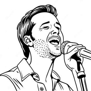 Luke Bryan Singing On Stage Coloring Page 70814-56753