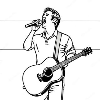 Luke Bryan Singing On Stage Coloring Page 70814-56754