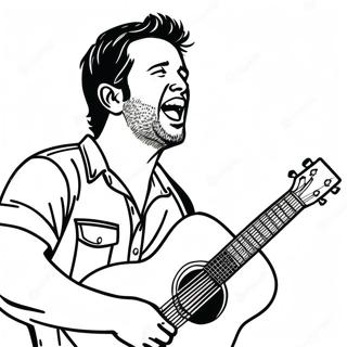 Luke Bryan Singing On Stage Coloring Page 70814-56755