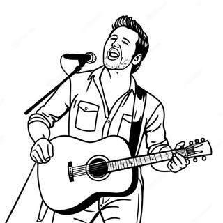 Luke Bryan Singing On Stage Coloring Page 70814-56756