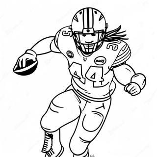 Alvin Kamara Action Pose Coloring Page 70883-56802