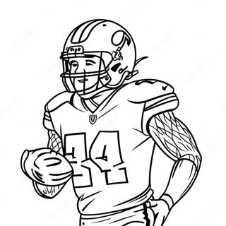 Alvin Kamara Action Pose Coloring Page 70883-56804