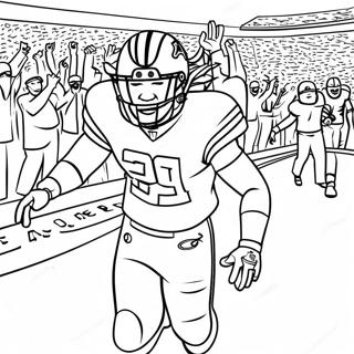 Alvin Kamara Touchdown Celebration Coloring Page 70884-56823