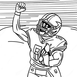 Alvin Kamara Touchdown Celebration Coloring Page 70884-56824