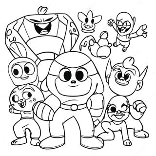 Exciting Rumble Movie Characters Coloring Page 70894-56815