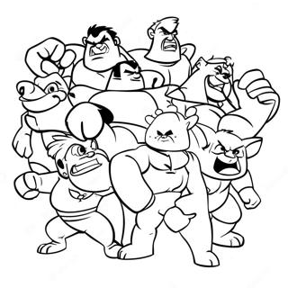 Exciting Rumble Movie Characters Coloring Page 70894-56816