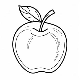 Shiny Red Apple Coloring Page 70904-56828