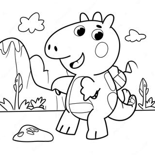 Peppa Pig Dinosaur Adventure Coloring Page 70913-56831