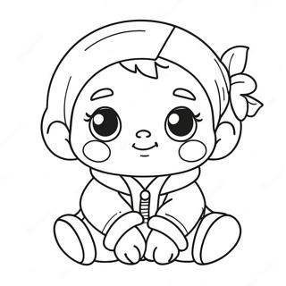 Cute Baby In Yellow Coloring Page 70924-56843