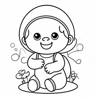 Cute Baby In Yellow Coloring Page 70924-56844