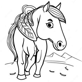 Western Horse Coloring Page 70933-56846