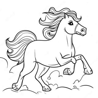 Galloping Western Horse Coloring Page 70934-56849