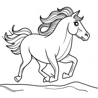 Galloping Western Horse Coloring Page 70934-56850