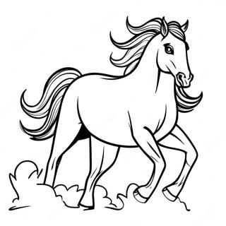 Galloping Western Horse Coloring Page 70934-56851