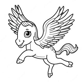 Majestic Hippogriff Flying Coloring Page 70944-56859