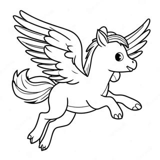 Majestic Hippogriff Flying Coloring Page 70944-56860