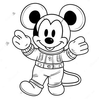 Mickey Mouse In A Colorful Spacesuit Coloring Page 70954-56862