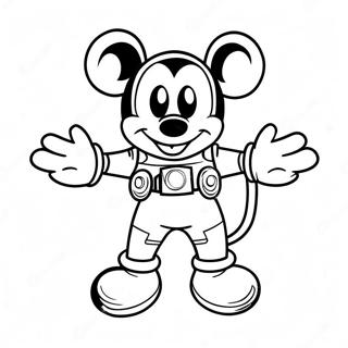 Mickey Mouse In A Colorful Spacesuit Coloring Page 70954-56864