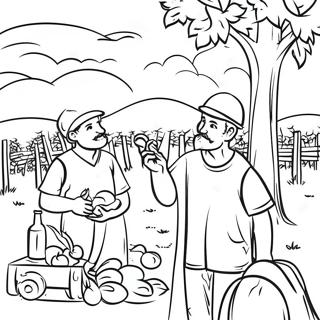 Parable Of The Workers In The Vineyard Coloring Pages