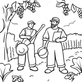 Parable Of The Workers In The Vineyard Coloring Page 70963-56866