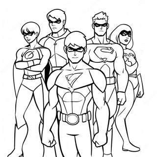 Young Justice Team Coloring Page 70973-56879