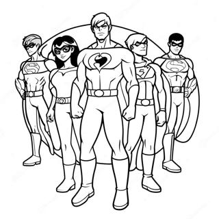 Young Justice Team Coloring Page 70973-56880