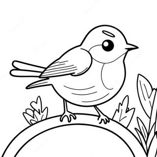 Robin In Action Coloring Page 70974-56884