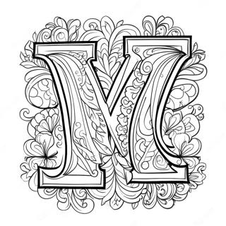 Vibrant Letter V Coloring Page 7097-5773