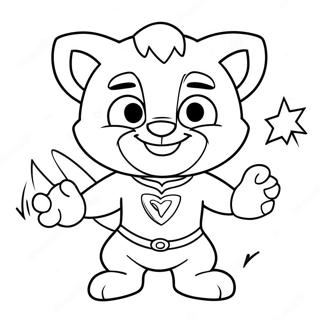 Talking Tom In Superhero Costume Coloring Page 71014-56913