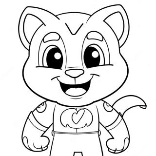 Talking Tom In Superhero Costume Coloring Page 71014-56915