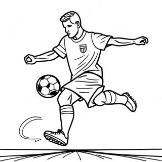 Exciting Usa Soccer Player Kicking Ball Coloring Page 71044-56934