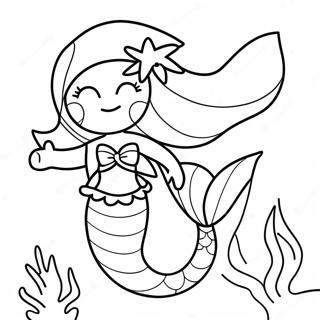 Colorful Mermaid With Dolphin Coloring Page 71054-56946