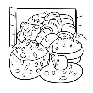 Colorful Pan Dulce Bakery Scene Coloring Page 71084-56965