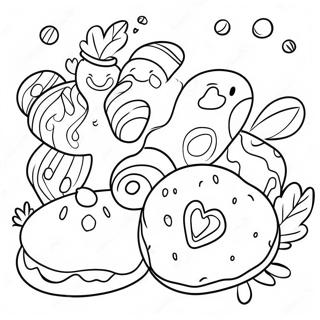 Colorful Pan Dulce Bakery Scene Coloring Page 71084-56966