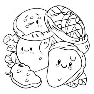 Colorful Pan Dulce Bakery Scene Coloring Page 71084-56967