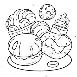 Colorful Pan Dulce Bakery Scene Coloring Page 71084-56968