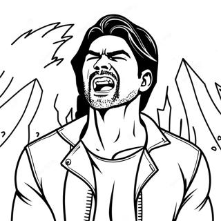 Derek Hale Howling Coloring Page 71094-56977