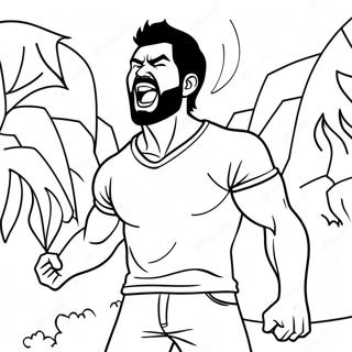 Derek Hale Howling Coloring Page 71094-56978