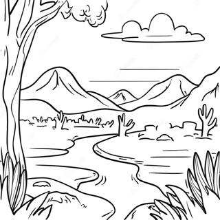 Western Landscape Coloring Page 71113-56988