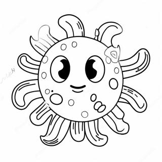 Cute Cartoon Virus Coloring Page 71134-57009